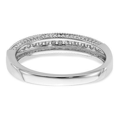 14K White Gold 1/5 ct tw Diamond Wedding Band – view 5