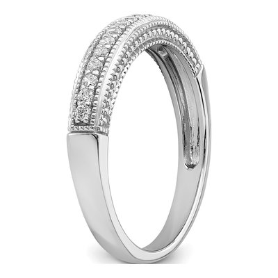 14K White Gold 1/5 ct tw Diamond Wedding Band – view 6