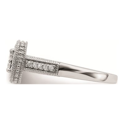 14K White Gold 5/8 ct tw Diamond Halo Engagement Ring – view 3