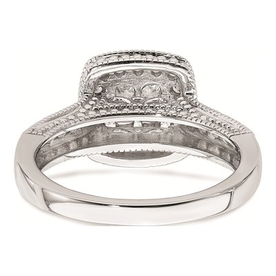 14K White Gold 5/8 ct tw Diamond Halo Engagement Ring – view 5