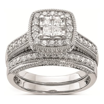 14K White Gold 5/8 ct tw Diamond Halo Engagement Ring – view 7