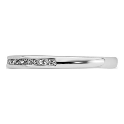 14K White Gold 1/5 ct tw Diamond Wedding Band – view 3
