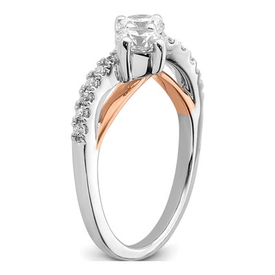 14K White Gold Two-Stone Diamond Engagement Ring Semi-Mount – view 5