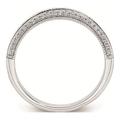 14K White Gold 1/5 ct tw Diamond Wedding Band – view 2