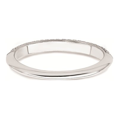 14K White Gold 1/5 ct tw Diamond Wedding Band – view 5