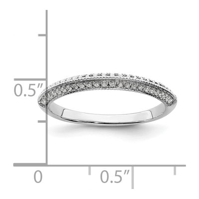 14K White Gold 1/5 ct tw Diamond Wedding Band – view 6