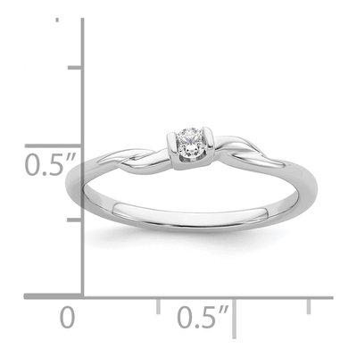 14K White Gold 1/15 ct tw Lab-Grown Diamond Promise Ring – view 7