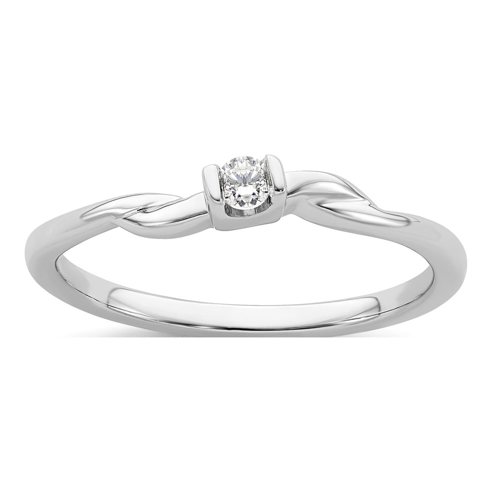 14K White Gold Lab Grown Diamond Promise Ring