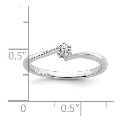14K White Gold 1/8 ct tw Lab-Grown Diamond Promise Ring – view 7