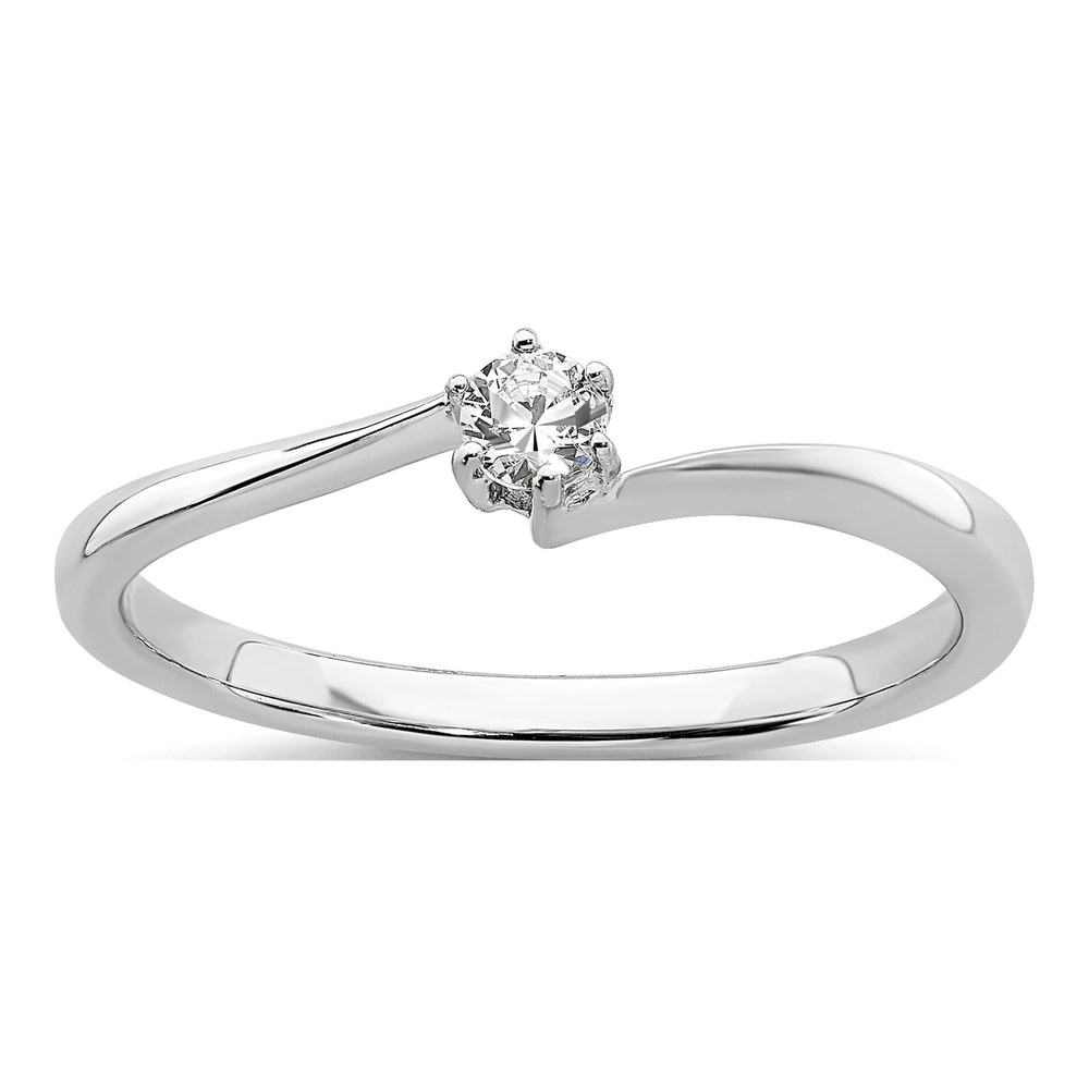 14K White Gold 1/8 ct tw Lab-Grown Diamond Promise Ring