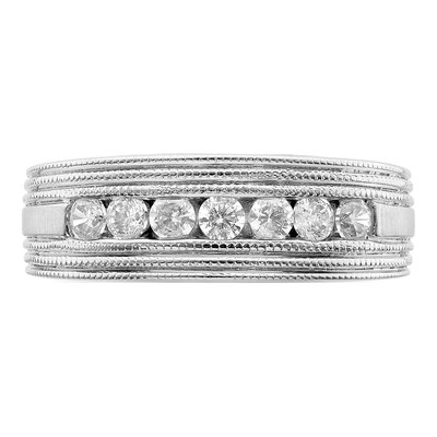 Men's 14K White Gold 5/8 ct tw Lab-Grown Diamond 7-Stone Ring – view 5