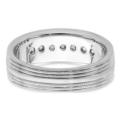 Men's 14K White Gold 5/8 ct tw Lab-Grown Diamond 7-Stone Ring – view 6