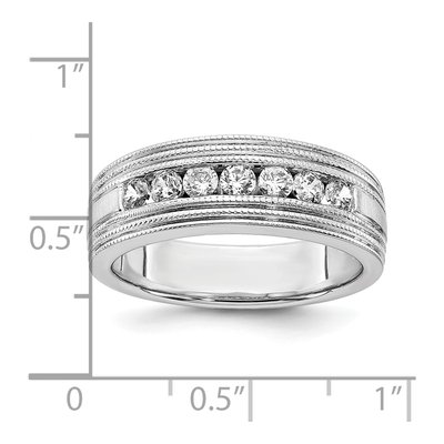 Men's 14K White Gold 5/8 ct tw Lab-Grown Diamond 7-Stone Ring – view 8