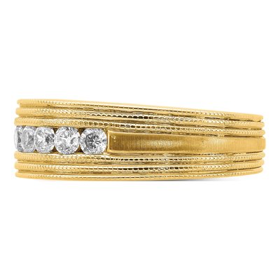 Men's 14K Yellow Gold 5/8 ct tw Lab-Grown Diamond Wedding Band – view 4