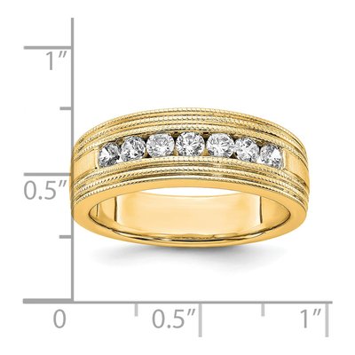 Men's 14K Yellow Gold 5/8 ct tw Lab-Grown Diamond Wedding Band – view 5