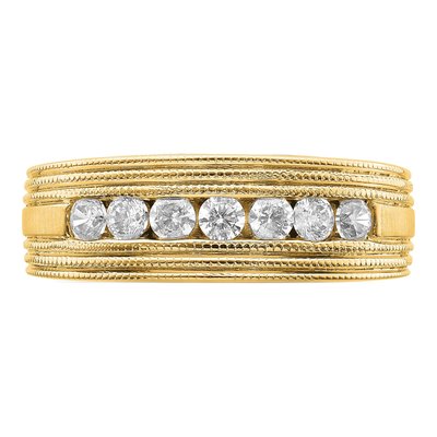 Men's 14K Yellow Gold 5/8 ct tw Lab-Grown Diamond Wedding Band – view 6
