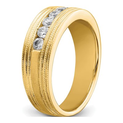 Men's 14K Yellow Gold 5/8 ct tw Lab-Grown Diamond Wedding Band – view 8