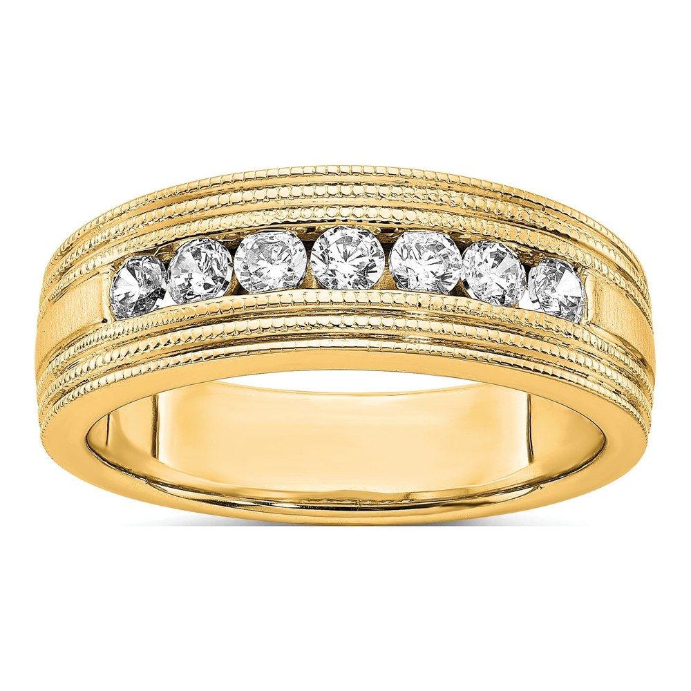 Men's 14K Yellow Gold 5/8 ct tw Lab-Grown Diamond Wedding Band