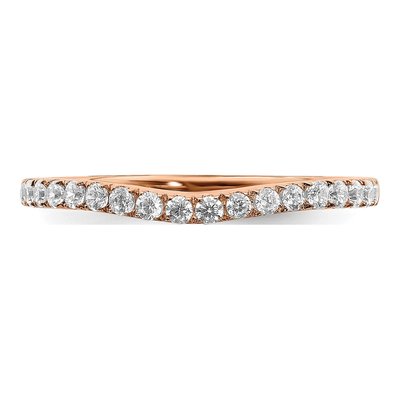 10K Rose Gold 1/3 ct tw Lab-Grown Diamond Wedding Band – view 5