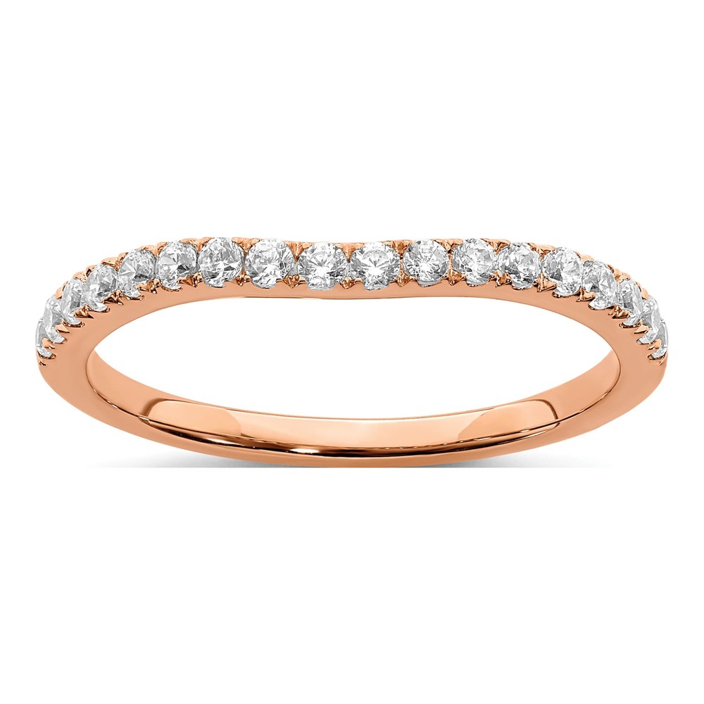 10K Rose Gold 1/3 ct tw Lab-Grown Diamond Wedding Band