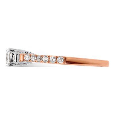 10K Two-Tone Gold 3/4 ct tw Lab-Grown Diamond Petite Engagement Ring – view 4