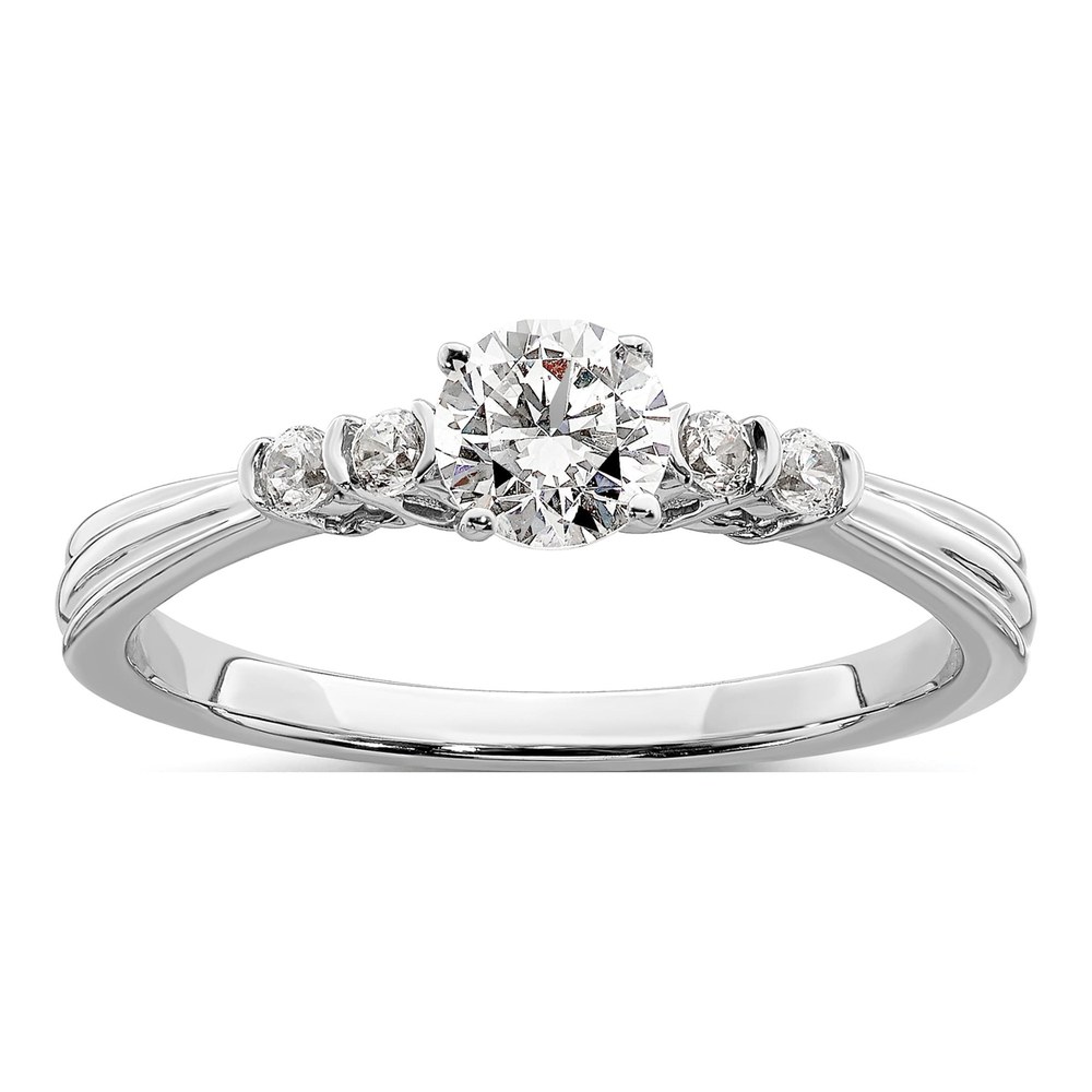 10K White Gold 1/2 ct tw Lab-Grown Diamond Engagement Ring
