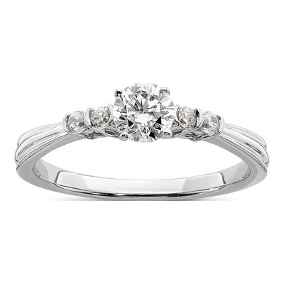 10K White Gold 1/2 ct tw Lab-Grown Diamond Engagement Ring