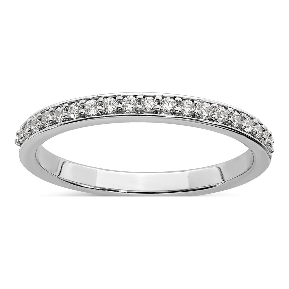 10K White Gold 1/5 ct tw Lab-Grown Diamond Wedding Band