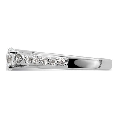 10K White Gold 3/4 ct tw Lab-Grown Diamond Petite Engagement Ring – view 3