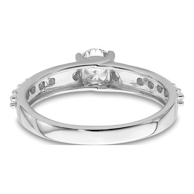 10K White Gold 3/4 ct tw Lab-Grown Diamond Petite Engagement Ring – view 5