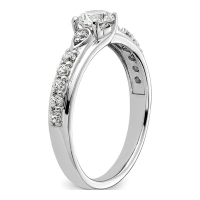 10K White Gold 3/4 ct tw Lab-Grown Diamond Petite Engagement Ring – view 6
