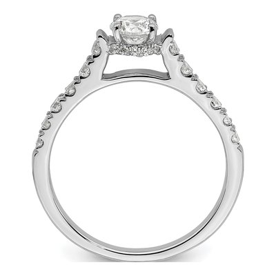 14K White Gold 7/8 ct tw Lab-Grown Diamond Petite Promise Ring – view 2