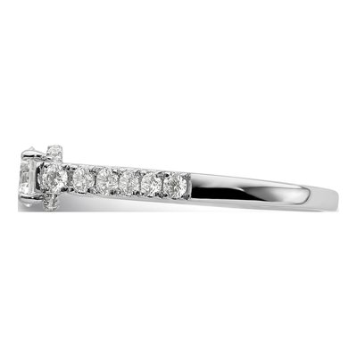 14K White Gold 7/8 ct tw Lab-Grown Diamond Petite Promise Ring – view 3