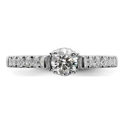 14K White Gold 7/8 ct tw Lab-Grown Diamond Petite Promise Ring – view 4