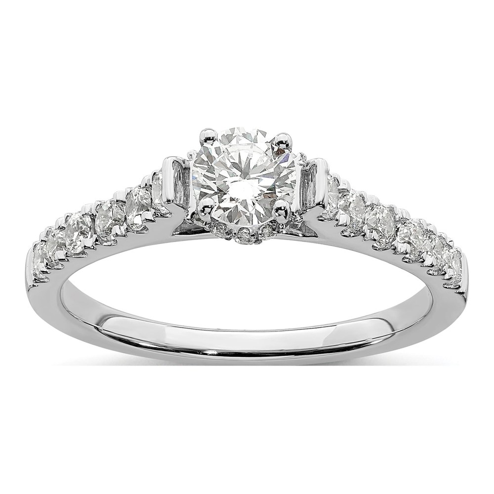 14K White Gold 7/8 ct tw Lab-Grown Diamond Petite Promise Ring