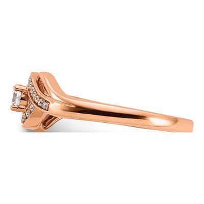 14K Rose Gold 1/5 ct tw Lab-Grown Diamond Engagement Ring – view 3