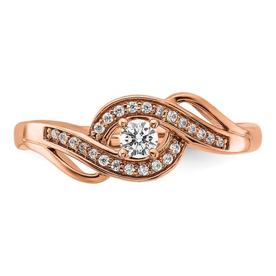 14K Rose Gold 1/5 ct tw Lab-Grown Diamond Engagement Ring – view 4