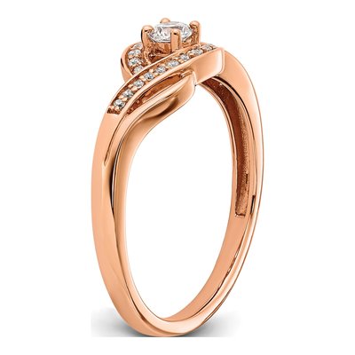 14K Rose Gold 1/5 ct tw Lab-Grown Diamond Engagement Ring – view 6