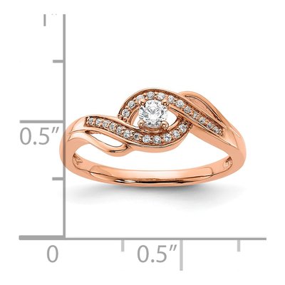 14K Rose Gold 1/5 ct tw Lab-Grown Diamond Engagement Ring – view 7