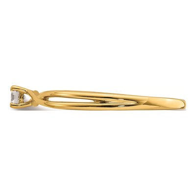 14K Yellow Gold 1/8 ct tw Diamond Criss-Cross Promise Engagement Ring – view 4