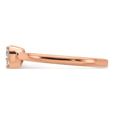14K Rose Gold 1/8 ct tw Diamond Heart Promise Engagement Ring – view 3