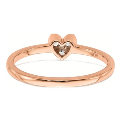 14K Rose Gold 1/8 ct tw Diamond Heart Promise Engagement Ring – view 5