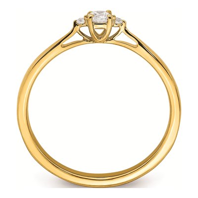14K Yellow Gold 1/8 ct tw Diamond Promise Engagement Ring – view 3