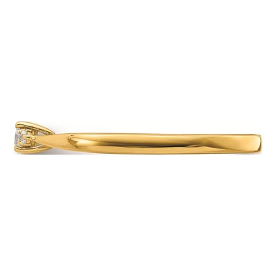 14K Yellow Gold 1/8 ct tw Diamond Promise Engagement Ring – view 4