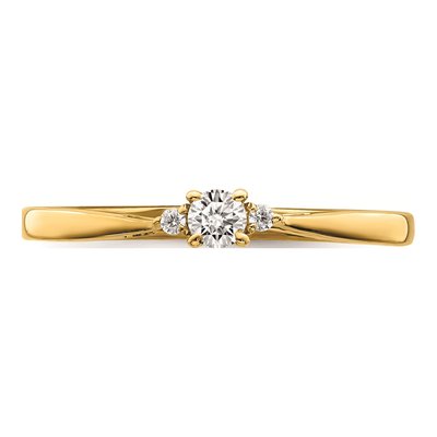 14K Yellow Gold 1/8 ct tw Diamond Promise Engagement Ring – view 5