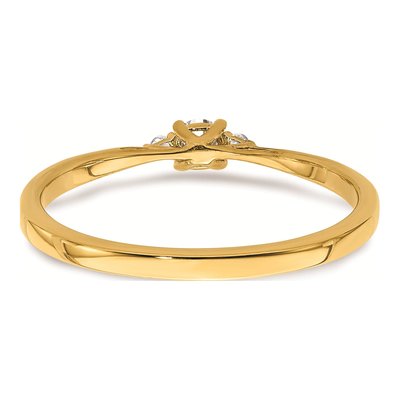 14K Yellow Gold 1/8 ct tw Diamond Promise Engagement Ring – view 6