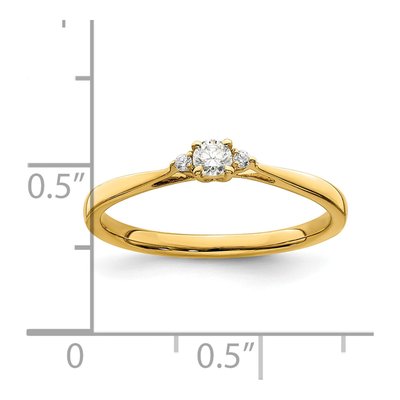 14K Yellow Gold 1/8 ct tw Diamond Promise Engagement Ring – view 7