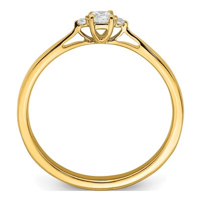 14K Yellow Gold 1/8 ct tw Lab-Grown Diamond Promise Ring – view 3