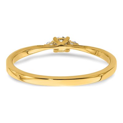 14K Yellow Gold 1/8 ct tw Lab-Grown Diamond Promise Ring – view 7