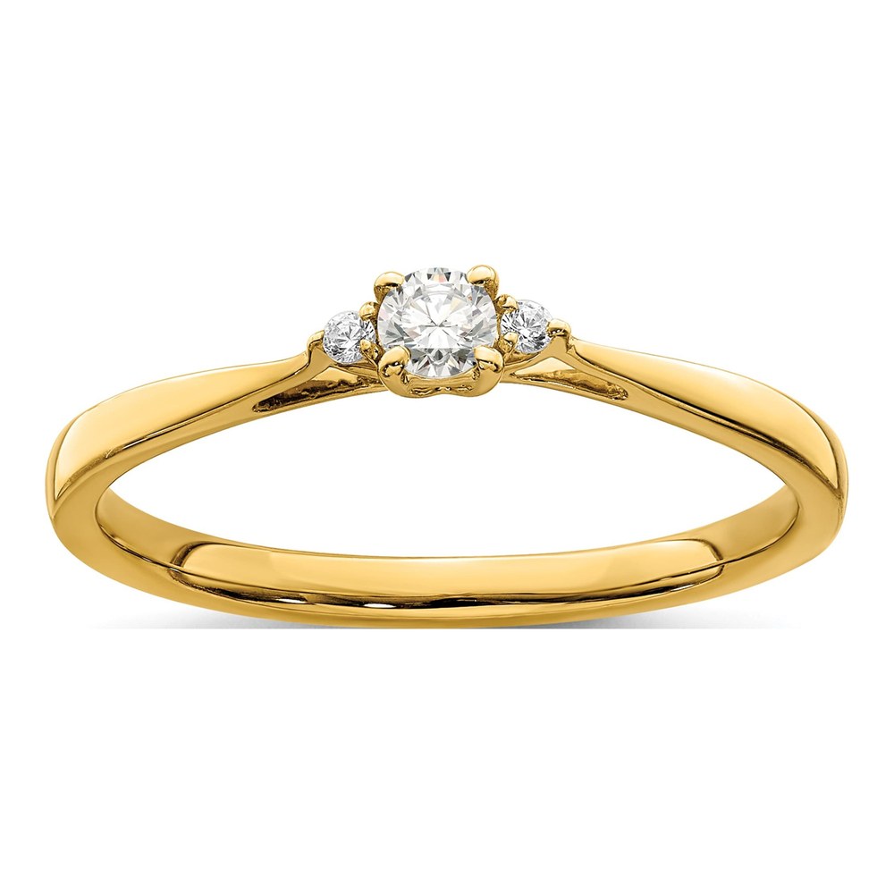 14K Yellow Gold Lab Grown Diamond Promise Ring